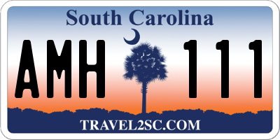 SC license plate AMH111