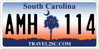 SC license plate AMH114