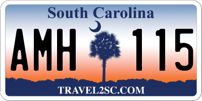 SC license plate AMH115