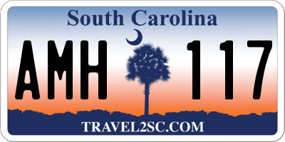 SC license plate AMH117