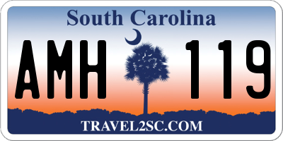 SC license plate AMH119
