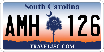 SC license plate AMH126