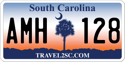 SC license plate AMH128