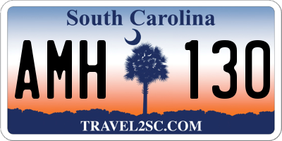 SC license plate AMH130