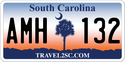 SC license plate AMH132