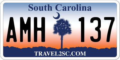 SC license plate AMH137