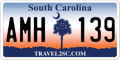 SC license plate AMH139