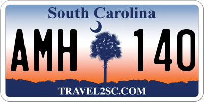 SC license plate AMH140