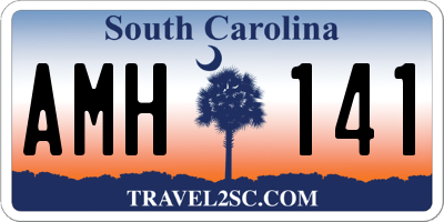 SC license plate AMH141