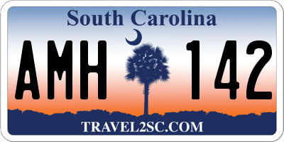 SC license plate AMH142