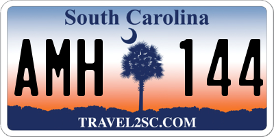 SC license plate AMH144
