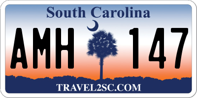 SC license plate AMH147
