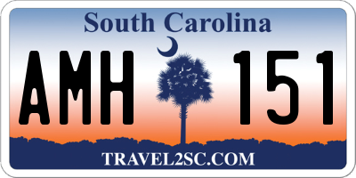 SC license plate AMH151