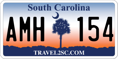 SC license plate AMH154