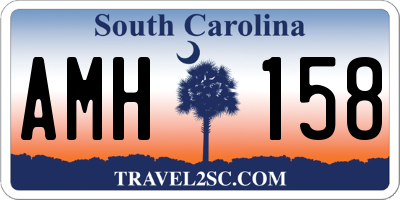 SC license plate AMH158