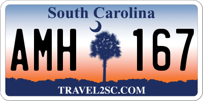 SC license plate AMH167