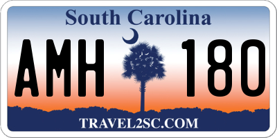 SC license plate AMH180