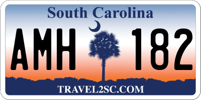 SC license plate AMH182