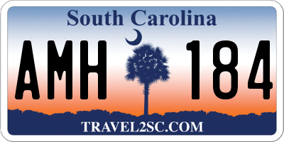 SC license plate AMH184