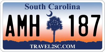 SC license plate AMH187