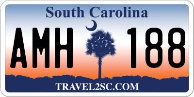 SC license plate AMH188