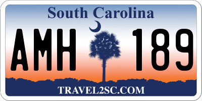 SC license plate AMH189