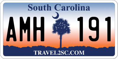 SC license plate AMH191