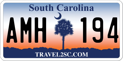 SC license plate AMH194