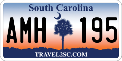 SC license plate AMH195