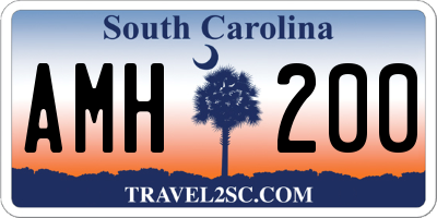 SC license plate AMH200