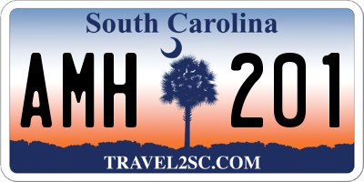 SC license plate AMH201