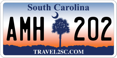 SC license plate AMH202