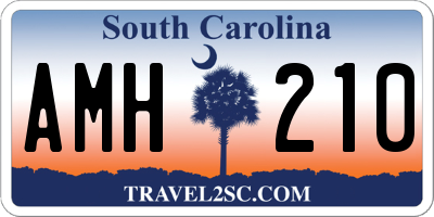 SC license plate AMH210