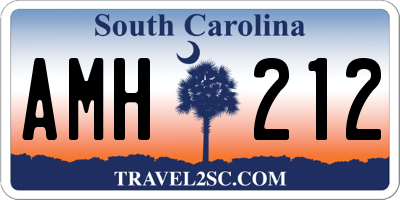 SC license plate AMH212