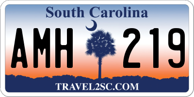 SC license plate AMH219
