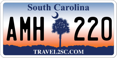 SC license plate AMH220