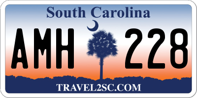 SC license plate AMH228