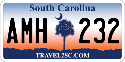 SC license plate AMH232