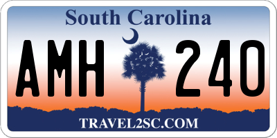 SC license plate AMH240