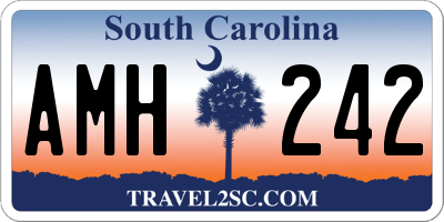 SC license plate AMH242