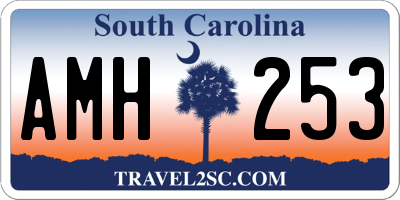 SC license plate AMH253