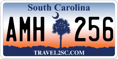 SC license plate AMH256