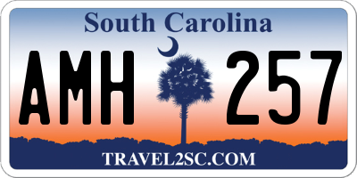SC license plate AMH257