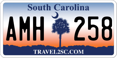 SC license plate AMH258