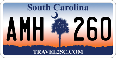 SC license plate AMH260