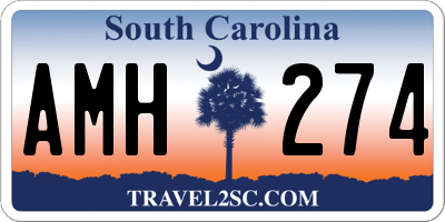 SC license plate AMH274