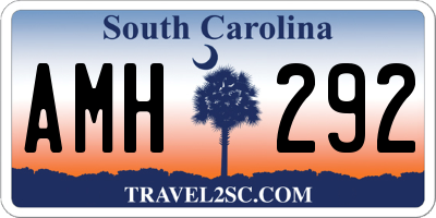 SC license plate AMH292
