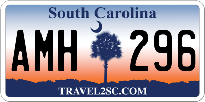 SC license plate AMH296