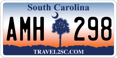 SC license plate AMH298