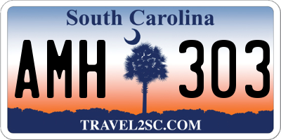 SC license plate AMH303